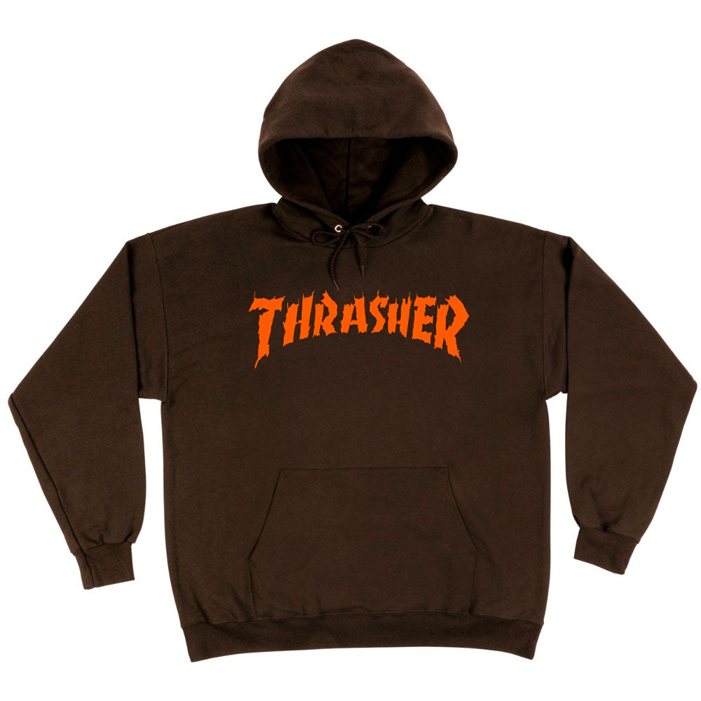 Thrasher - Burn It Down Hoodie Dark Chocolate – OCD Skateshop Develop
